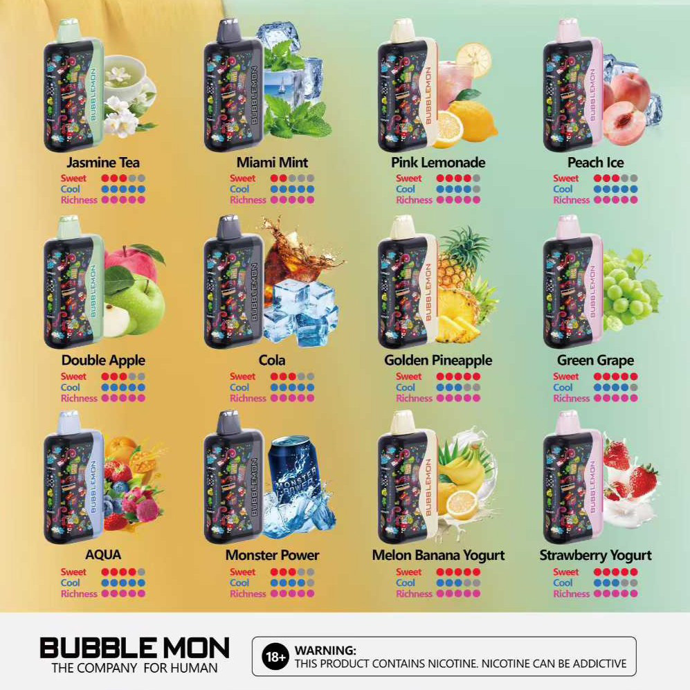 Bubblemon炫彩口味表